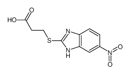 3-[(6-nitro-1H-benzimidazol-2-yl)sulfanyl]propanoic acid结构式