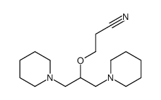 3-[1,3-di(piperidin-1-yl)propan-2-yloxy]propanenitrile结构式