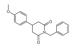 1-benzyl-4-(4-methoxyphenyl)piperidine-2,6-dione结构式