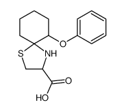 6-phenoxy-1-thia-4-azaspiro[4.5]decane-3-carboxylic acid结构式