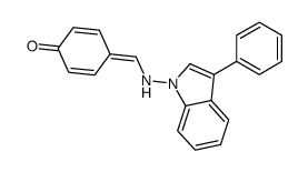 4-[[(3-phenylindol-1-yl)amino]methylidene]cyclohexa-2,5-dien-1-one Structure