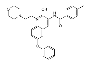 4-methyl-N-[(Z)-3-(2-morpholin-4-ylethylamino)-3-oxo-1-(3-phenoxyphenyl)prop-1-en-2-yl]benzamide结构式