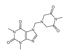 1,3-dimethyl-7-(4-methyl-3,5-dioxo-piperazin-1-ylmethyl)-3,7-dihydro-purine-2,6-dione结构式
