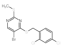 5-bromo-4-[(2,4-dichlorophenyl)methylsulfanyl]-2-methylsulfanyl-pyrimidine Structure