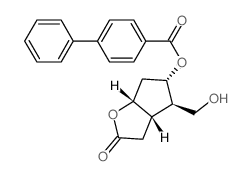 [1,1-Biphenyl]-4-carboxylic acid, 3,3a,4,5,6, 6a-hexahydro-4-(hydroxymethyl)-2-oxo-2H-cyclopenta[b]furan-5-yl ester, (3a.alpha.,4.alpha.,5.beta.,6a.alpha.)- Structure