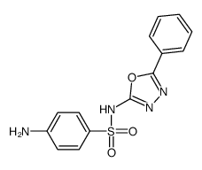 4-amino-N-(5-phenyl-1,3,4-oxadiazol-2-yl)benzenesulfonamide Structure