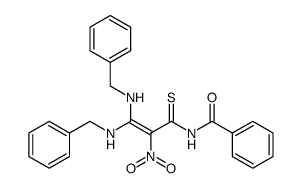 N-benzoyl-3,3-bis-benzylamino-2-nitro-thioacrylamide Structure