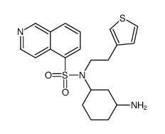 N-(3-aminocyclohexyl)-N-(2-thiophen-3-ylethyl)isoquinoline-5-sulfonamide Structure