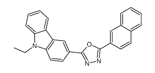 2-(9-ethylcarbazol-3-yl)-5-naphthalen-2-yl-1,3,4-oxadiazole结构式