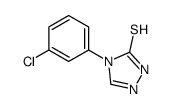 4-(3-氯苯基)-4H-1,2,4-噻唑-3-硫醇结构式