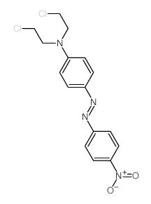 N,N-bis(2-chloroethyl)-4-(4-nitrophenyl)diazenyl-aniline structure