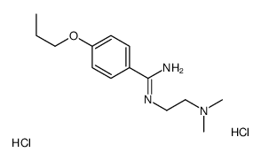 2-[amino-(4-propoxyphenyl)methylidene]azaniumylethyl-dimethylazanium,dichloride Structure