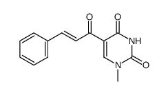 1-methyl-5-(3-phenyl-acryloyl)-1H-pyrimidine-2,4-dione结构式