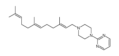 1-(2-Pyrimidinyl)-4-(3,7,11-trimethyl-2,6,10-dodecatrienyl)piperazine结构式