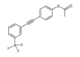 S-[4-[2-[3-(trifluoromethyl)phenyl]ethynyl]phenyl] ethanethioate Structure