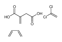 buta-1,3-diene,1,1-dichloroethene,2-methylidenebutanedioic acid Structure