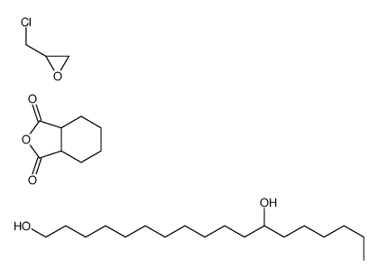 3a,4,5,6,7,7a-hexahydro-2-benzofuran-1,3-dione,2-(chloromethyl)oxirane,octadecane-1,12-diol结构式