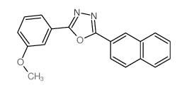 2-(3-methoxyphenyl)-5-naphthalen-2-yl-1,3,4-oxadiazole结构式