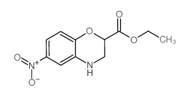 Ethyl 6-nitro-3,4-dihydro-2H-1,4-benzoxazine-2-carboxylate结构式