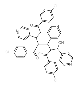 4-(4-chlorobenzoyl)-1,7-bis(4-chlorophenyl)-2-(hydroxy-pyridin-4-yl-methyl)-3,5-dipyridin-4-yl-heptane-1,7-dione结构式