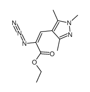 ethyl 2-azido-3-(1,3,5-trimethylpyrazol-4-yl)propenoate Structure