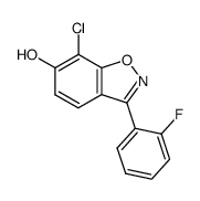 7-Chloro-6-hydroxy-3-(2-fluorophenyl)-1,2-benzisoxazole Structure