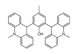4-methyl-2,6-bis(10-methyl-9H-acridin-9-yl)phenol结构式