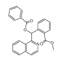 1-(α-benzoyloxy-2-methoxycarbonylbenzyl)isoquinoline Structure