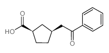 cis-3-(2-Oxo-2-phenylethyl)cyclopentane-1-carboxylic acid structure