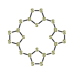 2,4,5,7,9,10,12,14,15,17,19,20,21,22,23,24-Hexadecathia-1,3,6,8,11,13,16,18-octaborapentacyclo[16.2.1.13,6.18,11.113,16]tetracosane Structure