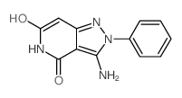 4H-Pyrazolo[4,3-c]pyridin-4-one,3-amino-2,5-dihydro-6-hydroxy-2-phenyl- structure