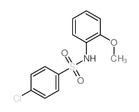 Benzenesulfonamide, 4-chloro-N-(2-methoxyphenyl)- structure