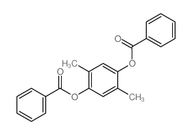 (4-benzoyloxy-2,5-dimethyl-phenyl) benzoate structure