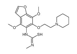 Urea, 1-(4,7-dimethoxy-6-(2-piperidinoethoxy)-5-benzofuranyl)-3-methyl-2-thio-结构式
