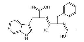 (2R)-2-acetamido-N-[(2R)-1-amino-3-(1H-indol-3-yl)-1-oxopropan-2-yl]-3-phenylpropanamide结构式