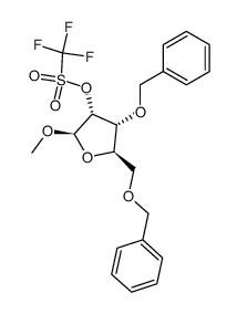Methyl 3,5-Di-O-benzyl-2-O-(trifluoromethanesulfonyl)-β-D-ribofuranoside Structure