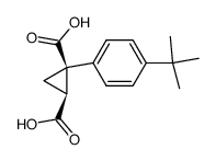 (1R,2S)-1-(4-(tert-butyl)phenyl)cyclopropane-1,2-dicarboxylic acid Structure