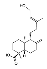 (1S,8aβ)-Decahydro-5α-[(E)-5-hydroxy-3-methyl-3-pentenyl]-1,4aα-dimethyl-6-methylene-1-naphthalenecarboxylic acid Structure