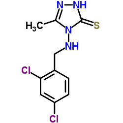 4H-1,2,4-triazole-3-thiol, 4-[[(2,4-dichlorophenyl)methyl]amino]-5-methyl- Structure