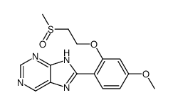 8-[4-methoxy-2-(2-methylsulfinylethoxy)phenyl]-7H-purine结构式