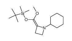 2-(((tert-butyldimethylsilyl)oxy)(methoxy)methylene)-1-cyclohexylazetidine结构式