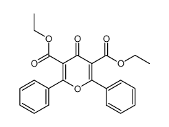 3,5-diethoxycarbonyl-2,6-diphenyl-4H-pyran-4-one结构式
