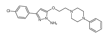 3-(4-chlorophenyl)-5-[2-(4-phenylpiperazin-1-yl)ethoxy]pyrazol-1-amine结构式