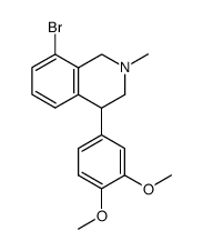 8-bromo-1,2,3,4-tetrahydro-4-(3,4-dimethoxyphenyl)-2-methylisoquinoline结构式