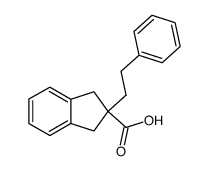 α,α-(2-indane)-γ-phenylbutyric acid结构式