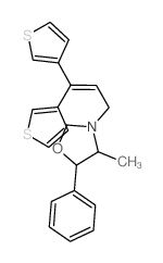 3-(3,3-dithiophen-3-ylprop-2-enyl)-4-methyl-5-phenyl-oxazolidine Structure