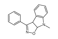 8-methyl-3-phenyl-3a,8a-dihydro-8H-isoxazolo[5,4-b]indole结构式
