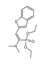 diethyl (Z)-(2-(benzo[b]thiophen-2-yl)-1-(dimethylamino)vinyl)phosphonate Structure