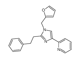 2-[1-(furan-2-ylmethyl)-2-(2-phenylethyl)imidazol-4-yl]pyridine结构式