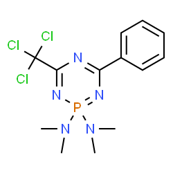 N2,N2,N2,N2-TETRAMETHYL-4-PHENYL-6-(TRICHLOROMETHYL)-1,3,5,2LAMBDA5-TRIAZAPHOSPHININE-2,2-DIAMINE picture